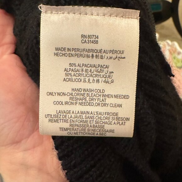 🖤 BCBGMAXAZRIA Black Textured Alpaca Blend Knit Vest – Size Small - Picture 8 of 9